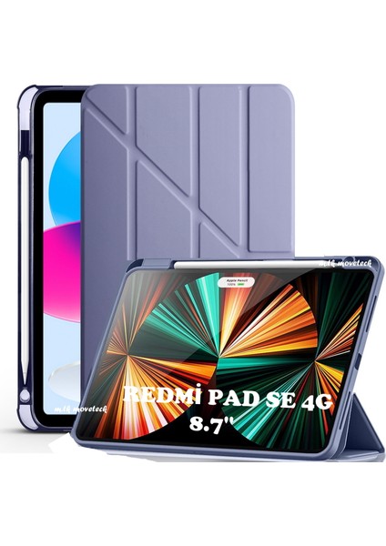 Xiaomi Redmi Pad Se 4g 8.7 Inç Kılıf Kalem Bölmeli Katlanabilir Uyku Modlu Yumuşak Silikon Kapak