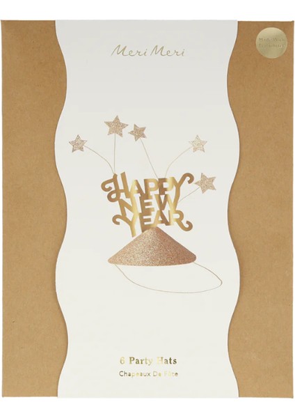 - Happy New Year Party Hats - Happy New Year Parti Şapkaları (6'lı)