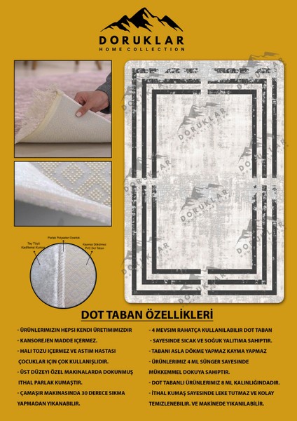 Kaymaz Taban Yıkanabilir Dijital Baskı Eskitme Desenli Salon Halısı fiyatları