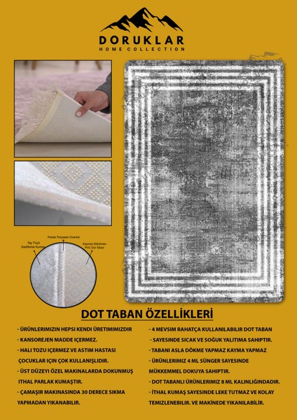 Kaymaz Taban Yıkanabilir Dijital Baskı Eskitme Desenli Salon Halısı fiyatları