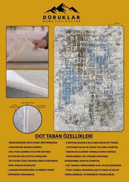 Kaymaz Taban Yıkanabilir Dijital Baskı Eskitme Desenli Salon Halısı fiyatları