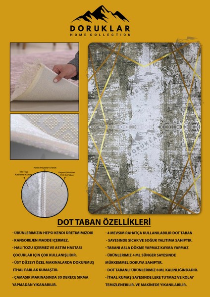 Kaymaz Taban Yıkanabilir Dijital Baskı Eskitme Desenli Salon Halısı fiyatları