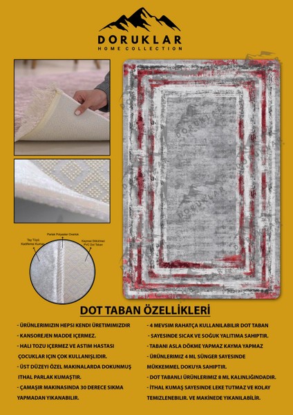 Kaymaz Taban Yıkanabilir Dijital Baskı Eskitme Desenli Salon Halısı fiyatları