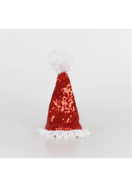 - Sequin Santa Hat Hair Clip - Noel Baba Şapkası Toka