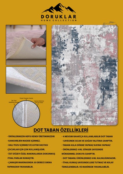 Kaymaz Taban Yıkanabilir Dijital Baskı Eskitme Desenli Salon Halısı fiyatları
