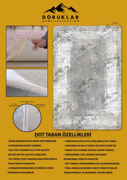 Kaymaz Taban Yıkanabilir Dijital Baskı Eskitme Desenli Salon Halısı fiyatları