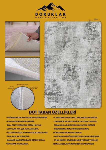 Kaymaz Taban Yıkanabilir Dijital Baskı Eskitme Desenli Salon Halısı fiyatları