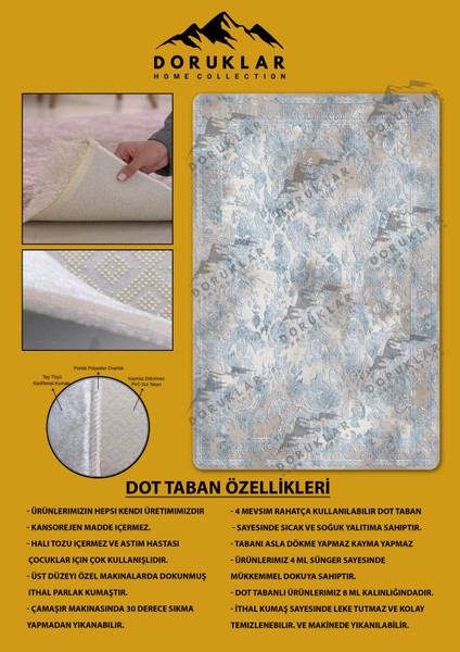 Kaymaz Taban Yıkanabilir Dijital Baskı Eskitme Desenli Salon Halısı fiyatları