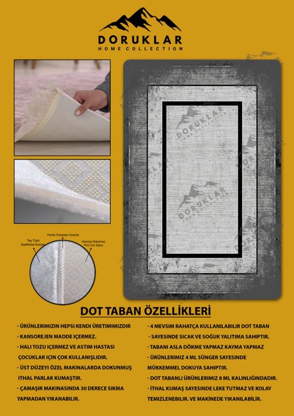 Kaymaz Taban Yıkanabilir Dijital Baskı Eskitme Desenli Salon Halısı fiyatları