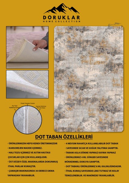 Kaymaz Taban Yıkanabilir Dijital Baskı Eskitme Desenli Salon Halısı fiyatları
