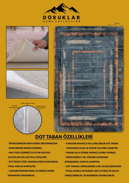 Kaymaz Taban Yıkanabilir Dijital Baskı Eskitme Desenli Salon Halısı fiyatları