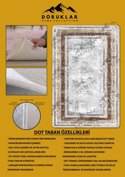 Kaymaz Taban Yıkanabilir Dijital Baskı Eskitme Desenli Salon Halısı fiyatları