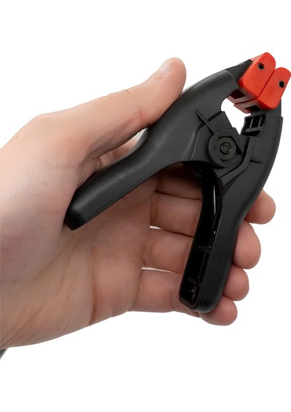 Yaylı Kıskaç Mandal Pro El Tip İşkence Siyah Klips Hobi 30 mm 2 Adet