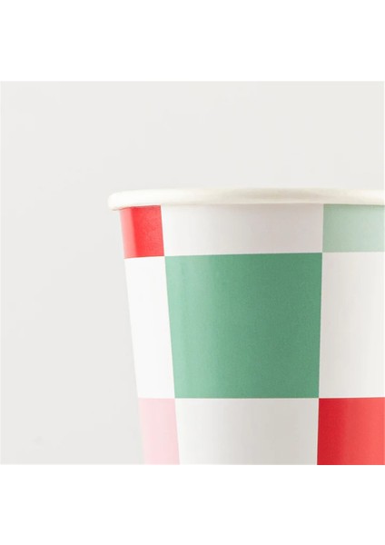 - Multi Check Cups - Kareli Bardaklar (8'li)