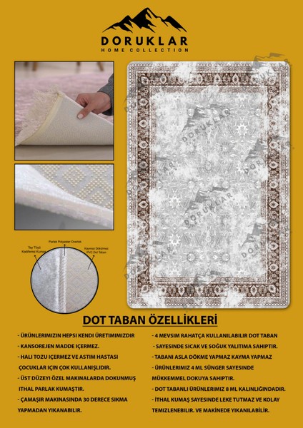 Kaymaz Taban Yıkanabilir Dijital Baskı Eskitme Desenli Salon Halısı fiyatları