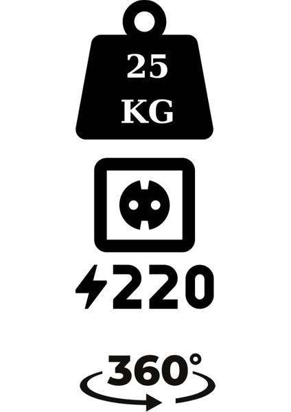 Elektrikli Siyah Renk 25 kg Kapasiteli (220 Wolt) Döner Platform