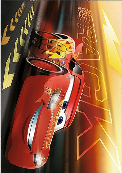 Kaymaz Tabanlı Yıkanabilir Şimşek Mcqueen Desenli Çocuk Halısı Dot Taban Halı modelleri