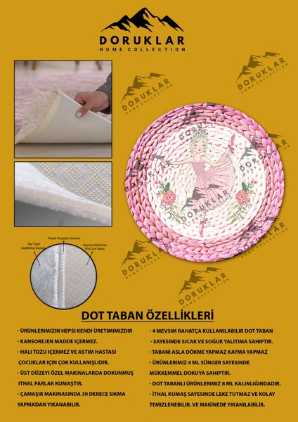 Dijital Baskı Kaymaz Taban Yıkanabilir Hasır-Jüt Görünümlü Yuvarlak Çocuk Halısı fiyatları