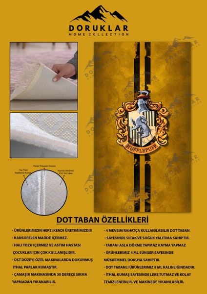 Kaymaz Taban Makinada Yıkanabilir Dijital Baskı Harry Potter Desenli Çocuk Halısı fiyatları