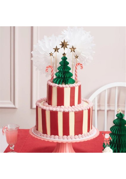 - Christmas Honeycomb Cake Topper Set - Petekli Yeni Yıl Pasta Süsü Seti - 10 Parça fiyatları