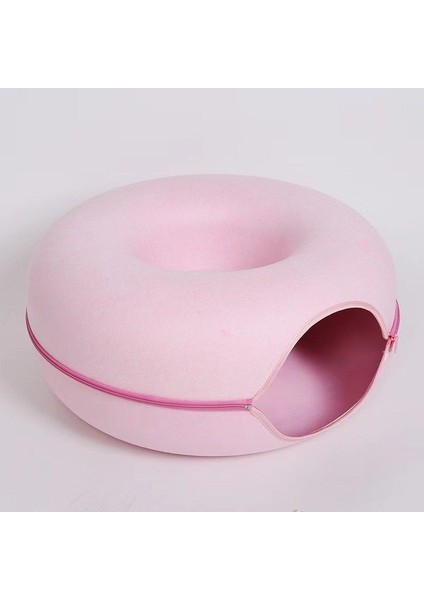 Keçe Tünel Donut Kedi Yuvası 50X20 cm Pembe (Yurt Dışından)