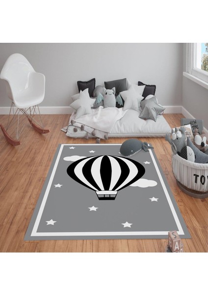 Kaymaz Tabanlı Yıkanabilir Balon Desenli Çocuk Halısı Dot Taban Halı fiyatları