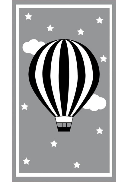 Kaymaz Tabanlı Yıkanabilir Balon Desenli Çocuk Halısı Dot Taban Halı fırsatları