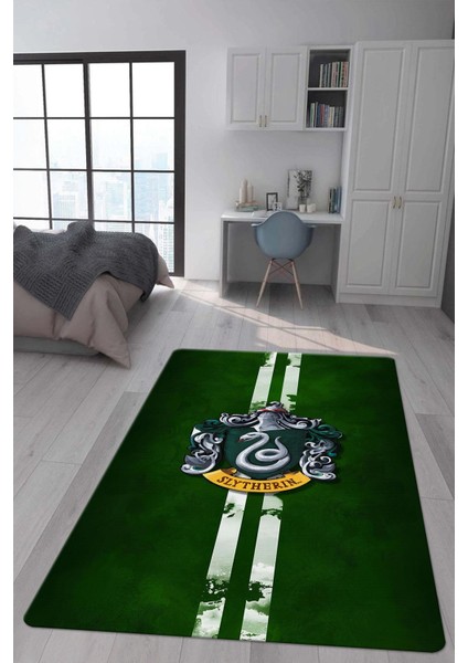 Kaymaz Taban Makinada Yıkanabilir Dijital Baskı Harry Potter Desenli Çocuk Halısı