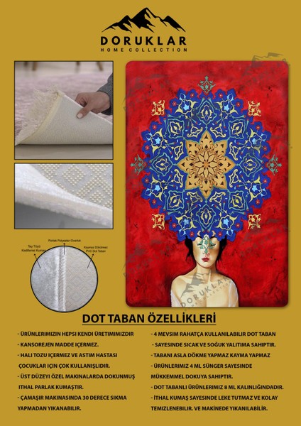 Kaymaz Taban Makinada Yıkanabilir Dijital Baskı Marjinal Desenli Genç Halısı Dot Taban Halı fiyatları