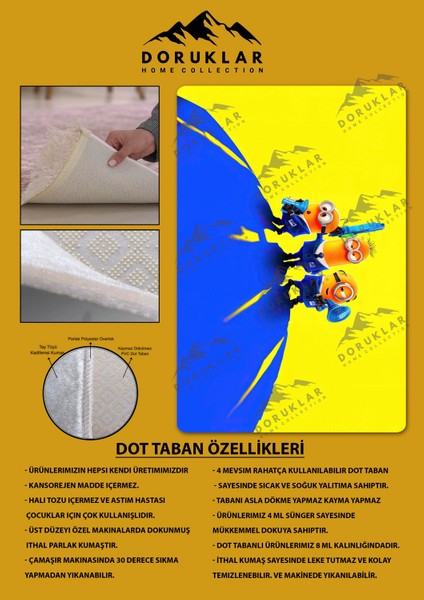 Kaymaz Taban Makinada Yıkanabilir Dijital Baskı Minyon Desenli Genç Odası Halısı fiyatları