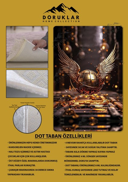 Kaymaz Taban Makinada Yıkanabilir Dijital Baskı Harry Potter Desenli Genç Odası ve Çocuk Odası Halısı Dot Taban Halı fiyatları