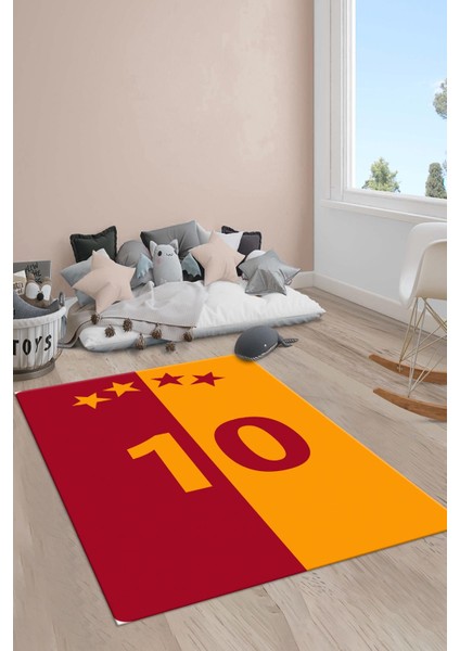 Kaymaz Taban Makinada Yıkanabilir 10 Numara Desenli Çocuk Halısı