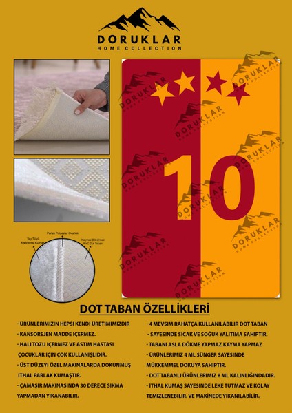 Kaymaz Taban Makinada Yıkanabilir 10 Numara Desenli Çocuk Halısı fiyatları