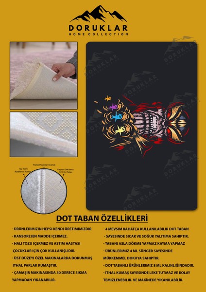 Kaymaz Taban Makinada Yıkanabilir Dijital Baskı Thanos Desenli Genç Odası Halısı fiyatları