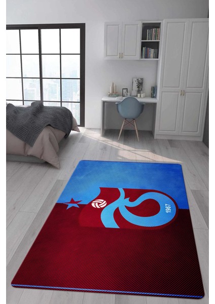 Kaymaz Taban Makinada Yıkanabilir Dijital Baskı Modern Desenli Genç Odası ve Çocuk Odası Halısı Dot Taban Halı