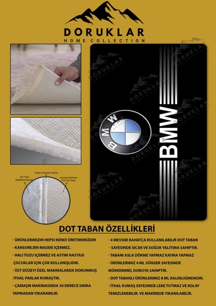 Kaymaz Taban Makinada Yıkanabilir Dijital Baskı Bmw Desenli Genç Odası Halısı Dot Taban Halı fiyatları