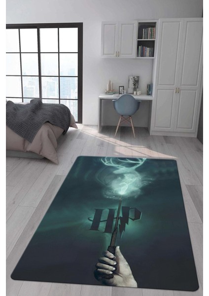 Kaymaz Taban Makinada Yıkanabilir Harry Potter Desenli Çocuk Halısı