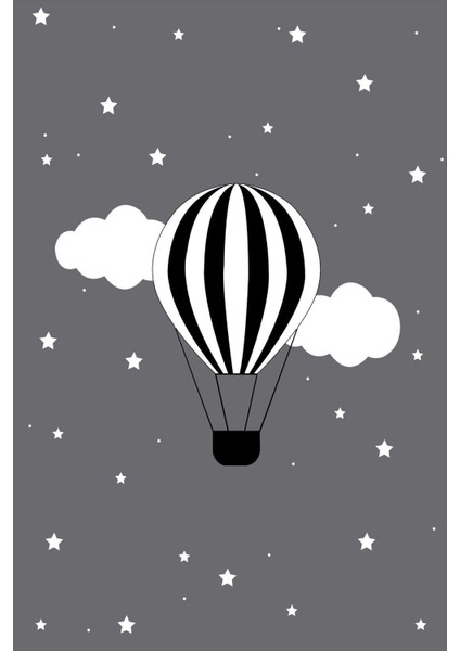 Kaymaz Tabanlı Yıkanabilir Balon Desenli Çocuk Halısı Dot Taban Halı fırsatları