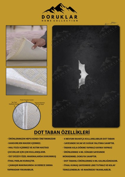 Kaymaz Taban Makinada Yıkanabilir Dijital Baskı Batman Desenli Genç Odası Halısı fiyatları