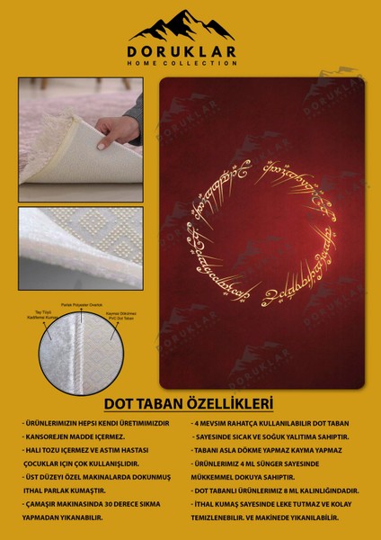 Kaymaz Taban Makinada Yıkanabilir Dijital Baskı Yüzüklerin Efendisi Desenli Genç Odası Halısı fiyatları