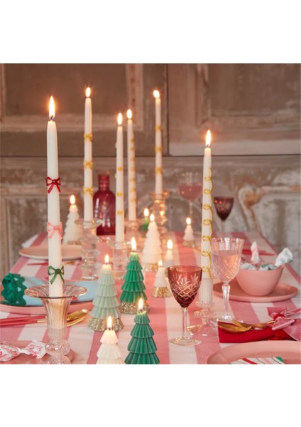 - Gold Star Taper Candle - Altın Yıldız Detaylı Mumlar (2'li) fiyatları