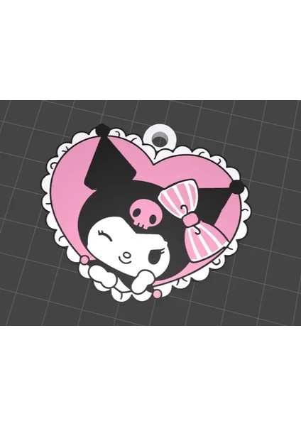 3D Baskılı Kuromi Anahtarlık