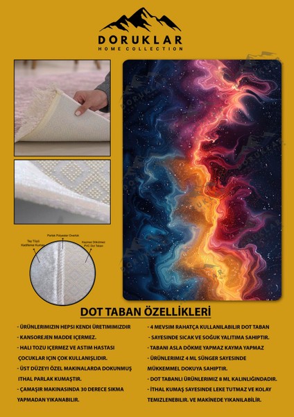 Kaymaz Taban Makinada Yıkanabilir Dijital Baskı Soyut Desenli Genç Odası Halısı fiyatları