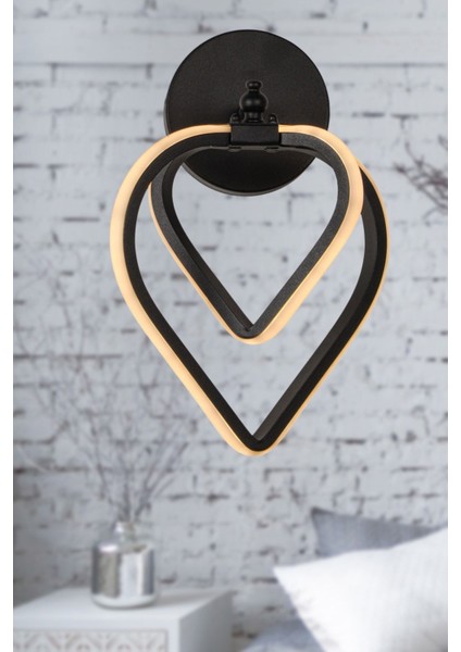 Sevinç 3 Renk Ledli Aplik Siyah