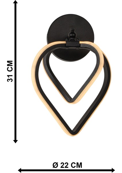 Sevinç 3 Renk Ledli Aplik Siyah fiyatları