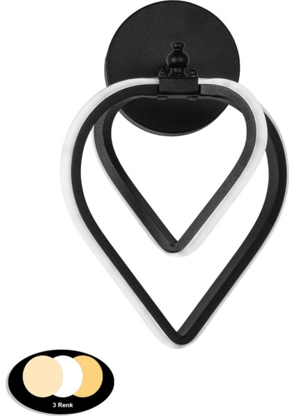 Sevinç 3 Renk Ledli Aplik Siyah modelleri