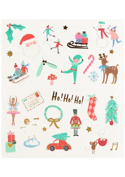 - Mixed Icon Christmas Temporary Tattoos - Yeni Yıl Karışık Geçici Dövme