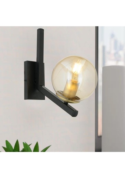 Mikel Siyah Eskitme Duvar Lambası Yatak Odası-Yatak Başı-Banyo I?çin Modern Aplik