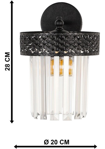 Sitrus Aplik Lux Kristal Taşlı Siyah indirimleri