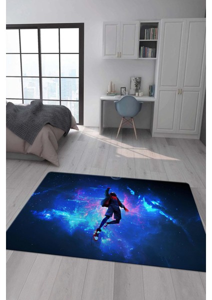 Kaymaz Taban Makinada Yıkanabilir Dijital Baskı Spiderman Desenli Çocuk Halısı